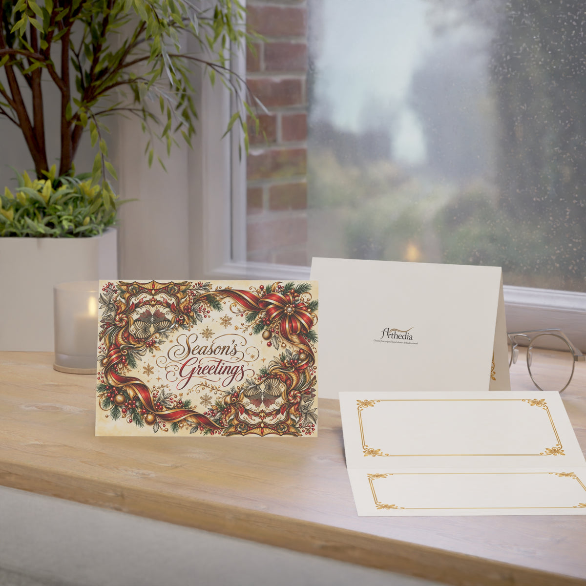 Holiday Ribbons — Season’s Greetings Card