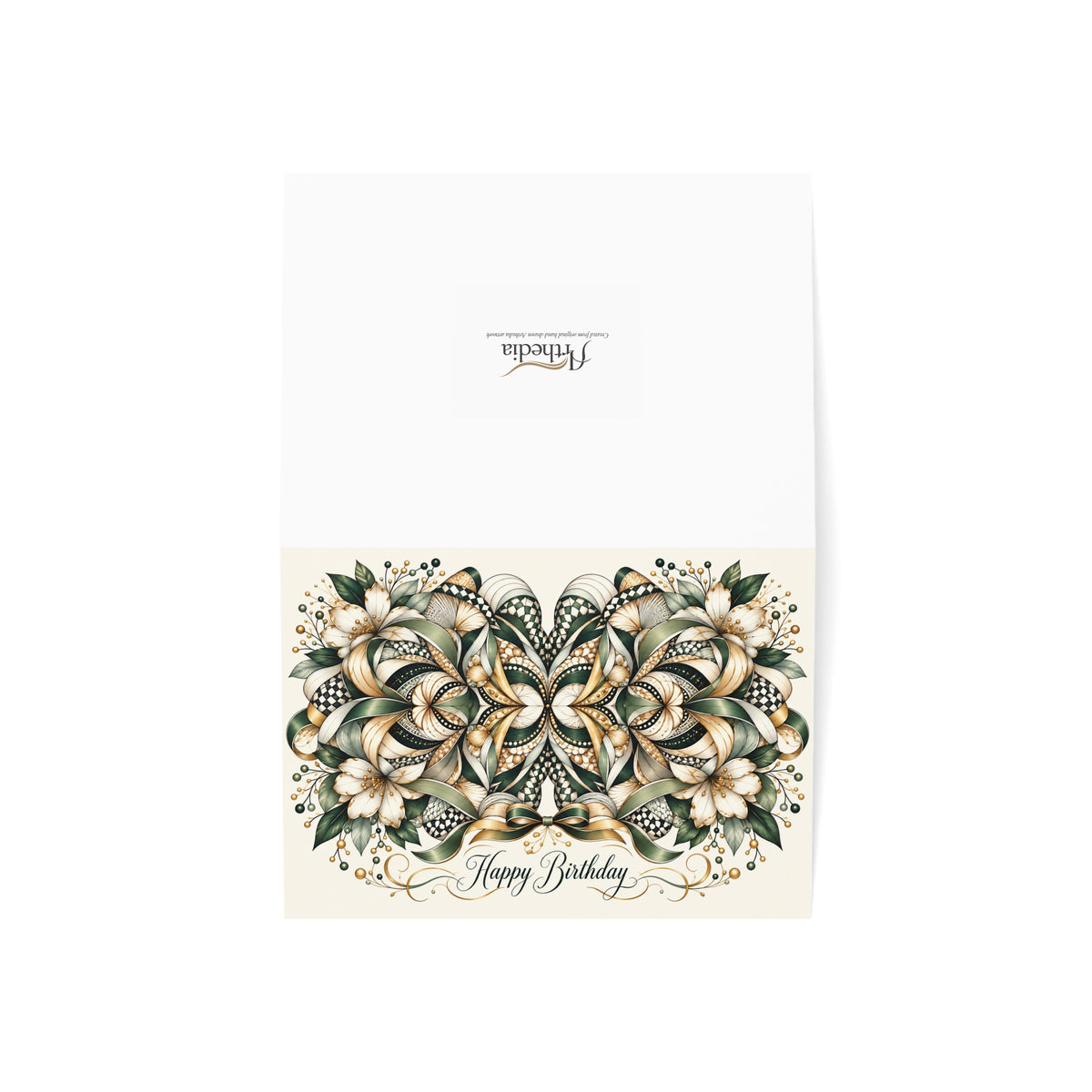 Emerald Elegance — Happy Birthday Greeting Card