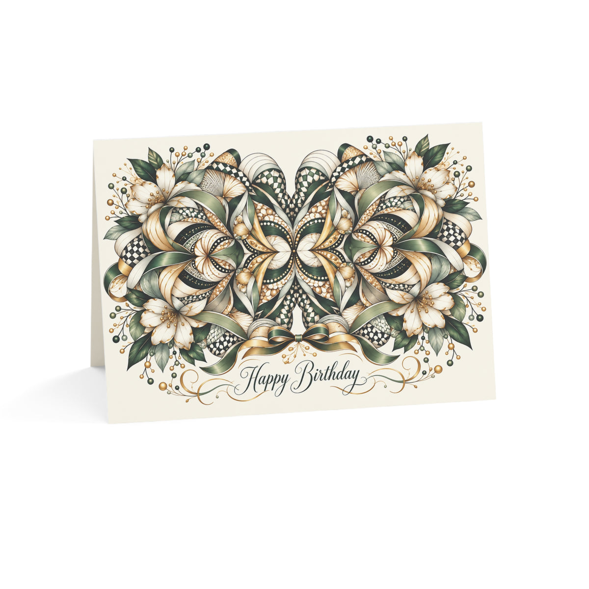 Emerald Elegance — Happy Birthday Greeting Card