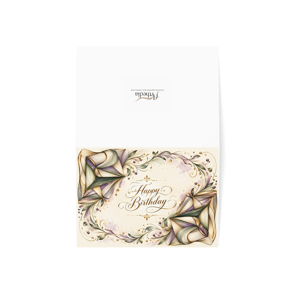 Golden Vines — Happy Birthday Greeting Card