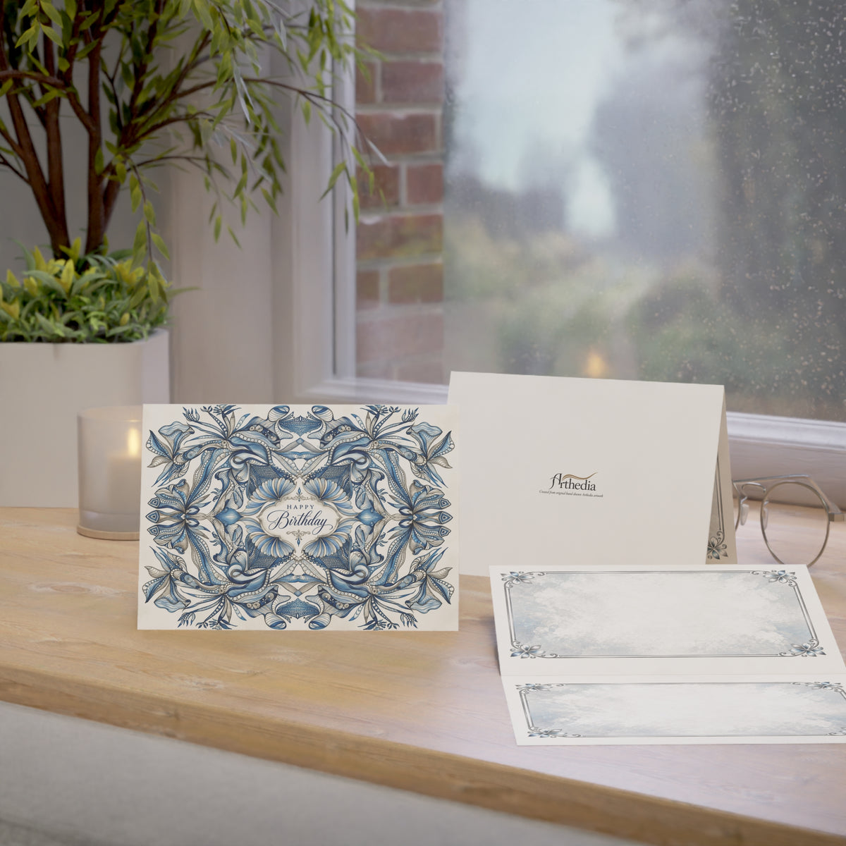Blue Reverie — Happy Birthday Greeting Card