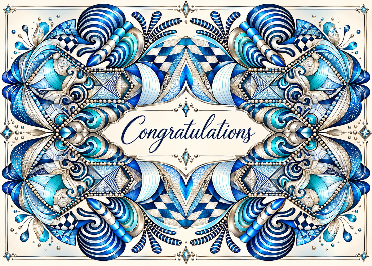 Silver Reflections — Congratulations Greeting Card
