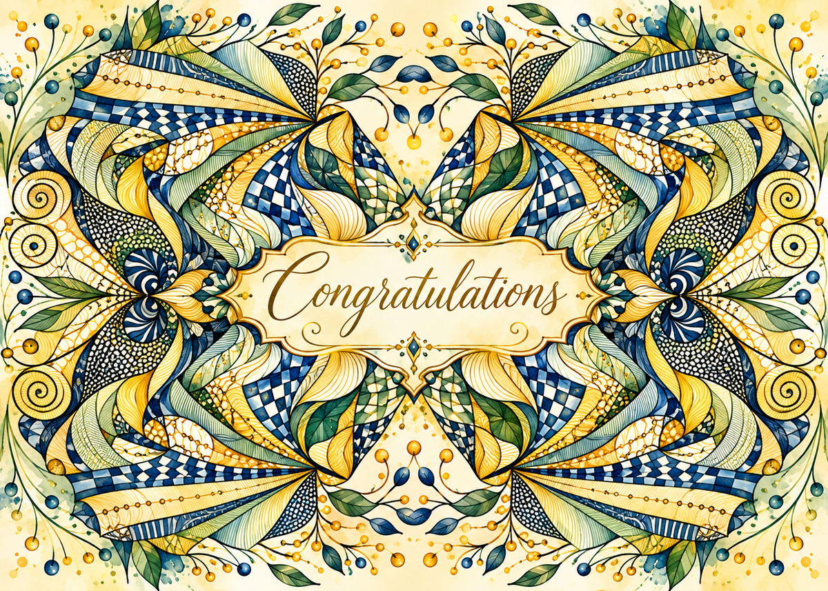 Flourish — Congratulations Greeting Card