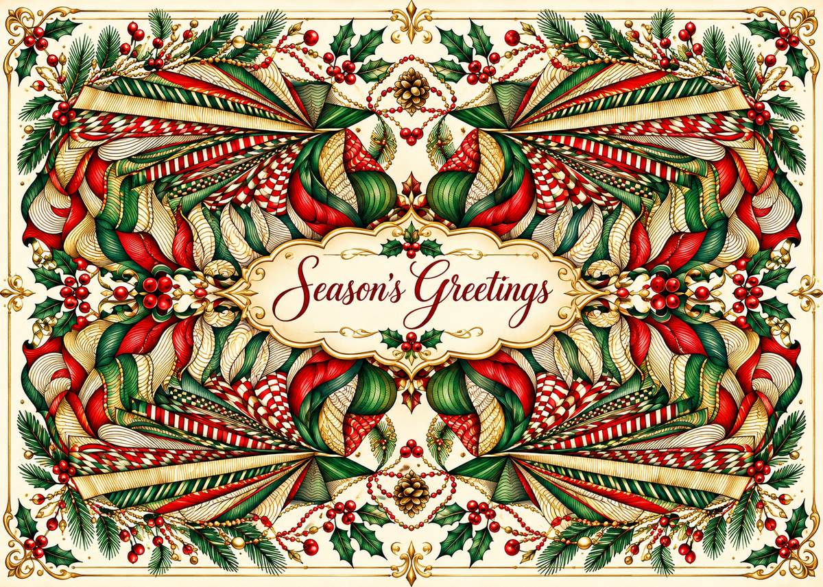 Holiday Evergreen — Season’s Greetings Card