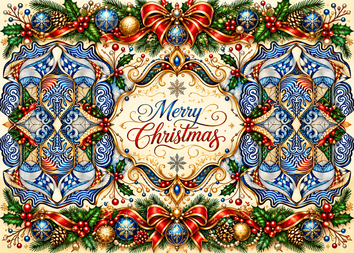 Christmas Splendor — Merry Christmas Greeting Card