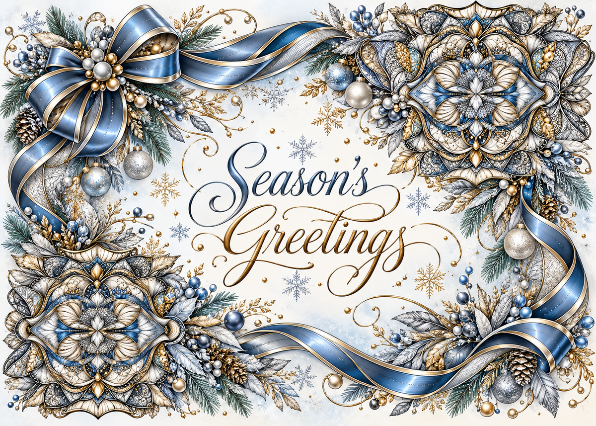 Winter Elegance — Season’s Greetings Card