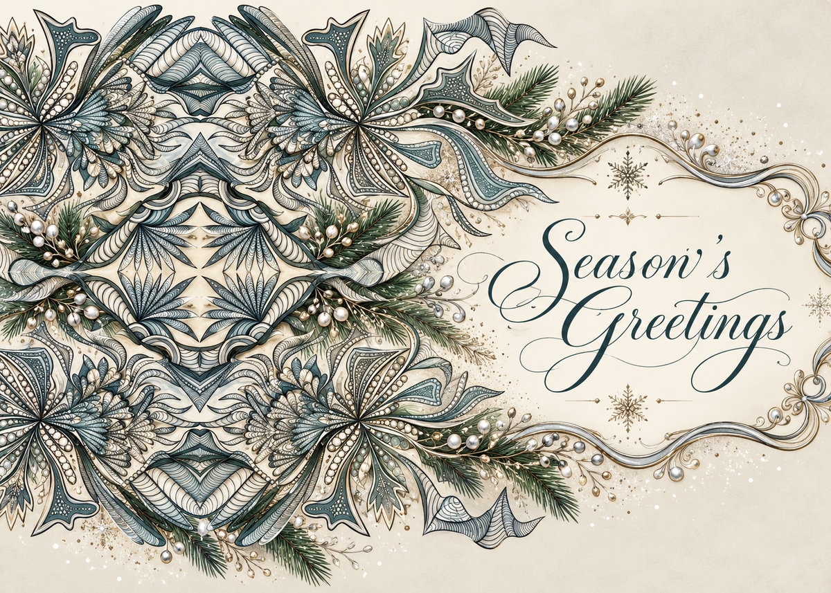 Frosted Grace — Season’s Greetings Card