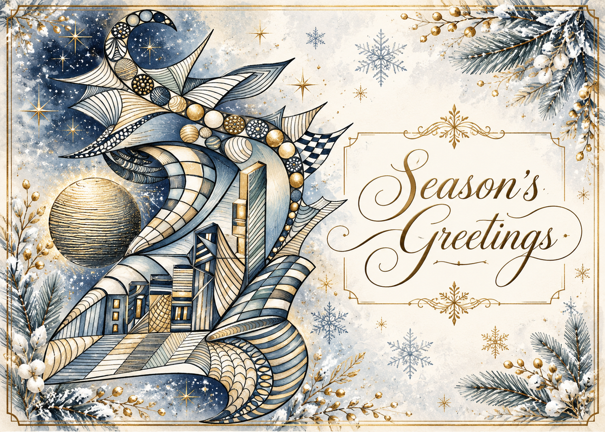 Moonlit City — Season’s Greetings Card