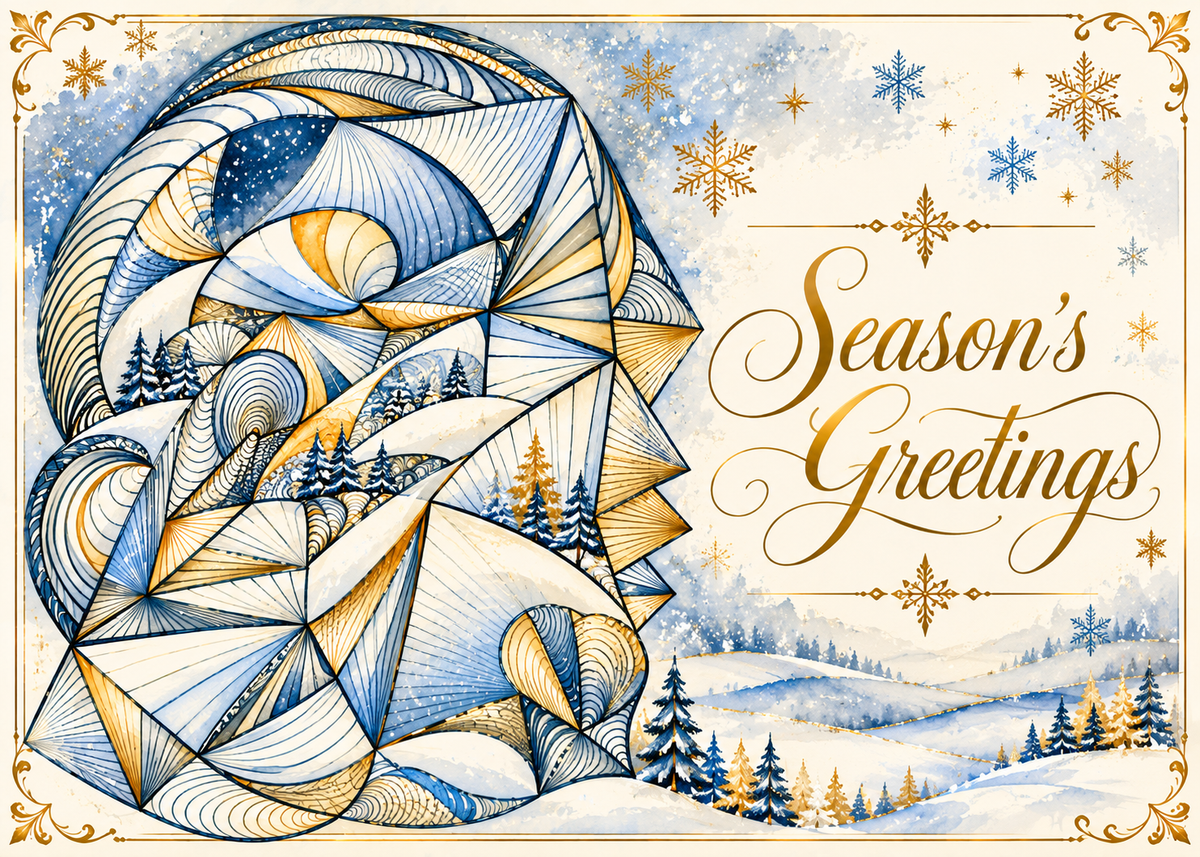 Snowy Hills — Season’s Greetings Card