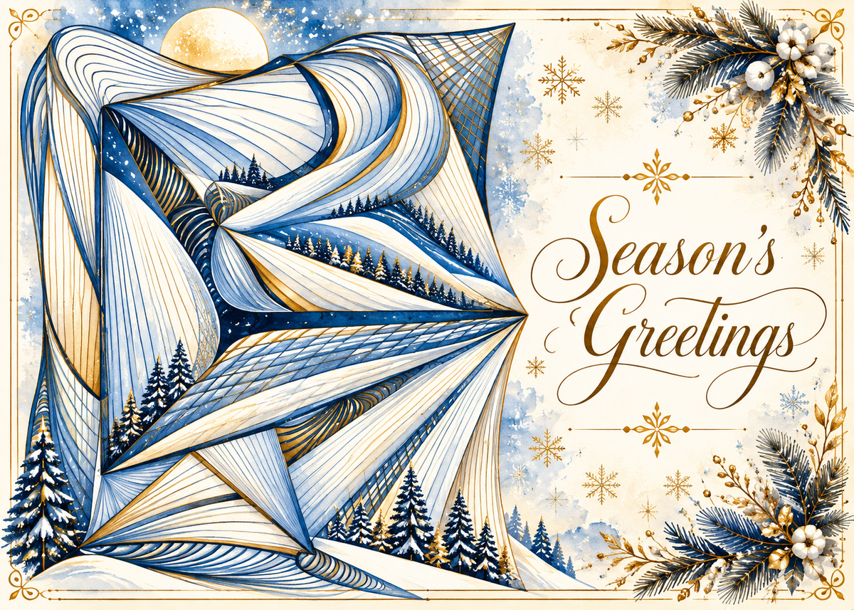 Winter Slopes — Season’s Greetings Card
