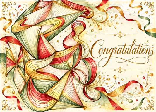 Celebration Bow — Congratulations Greeting Card