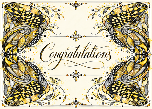 Golden Wings — Congratulations Greeting Card