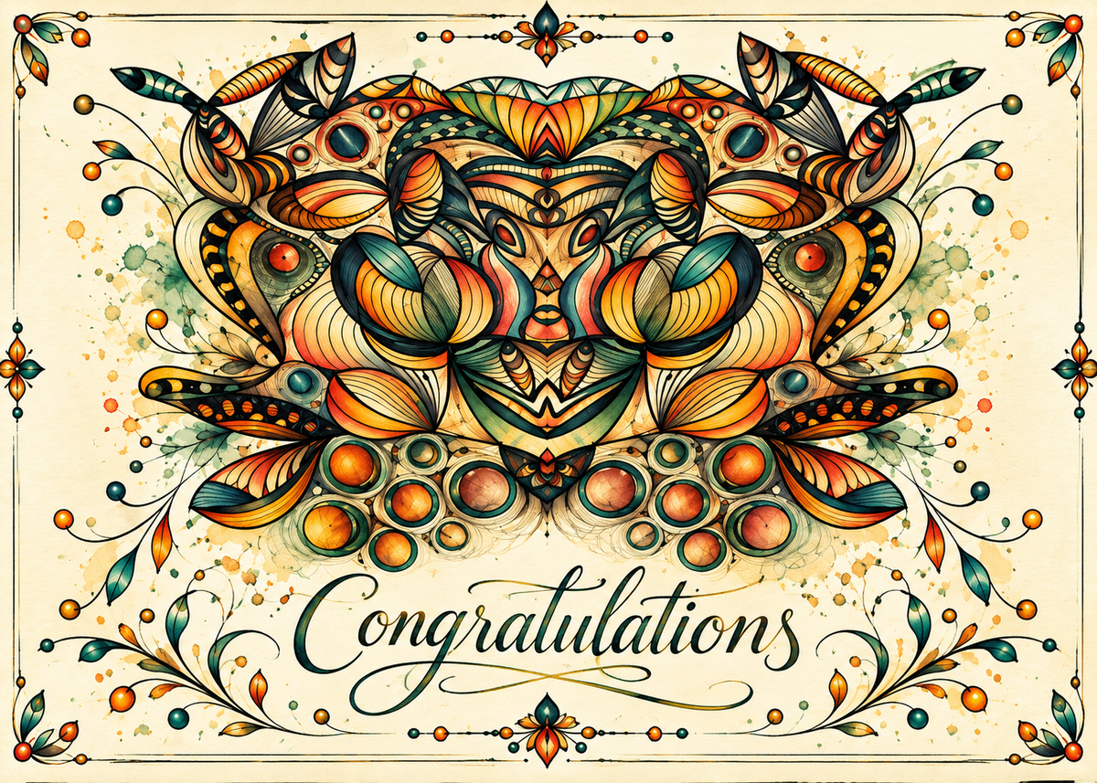 Wild Harmony — Congratulations Greeting Card