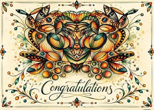 Wild Harmony — Congratulations Greeting Card