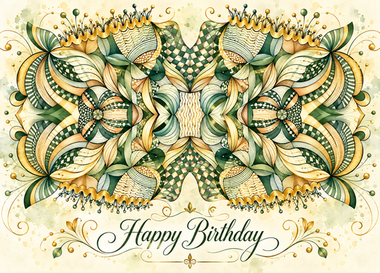 Celebration Mosaic — Happy Birthday Greeting Card