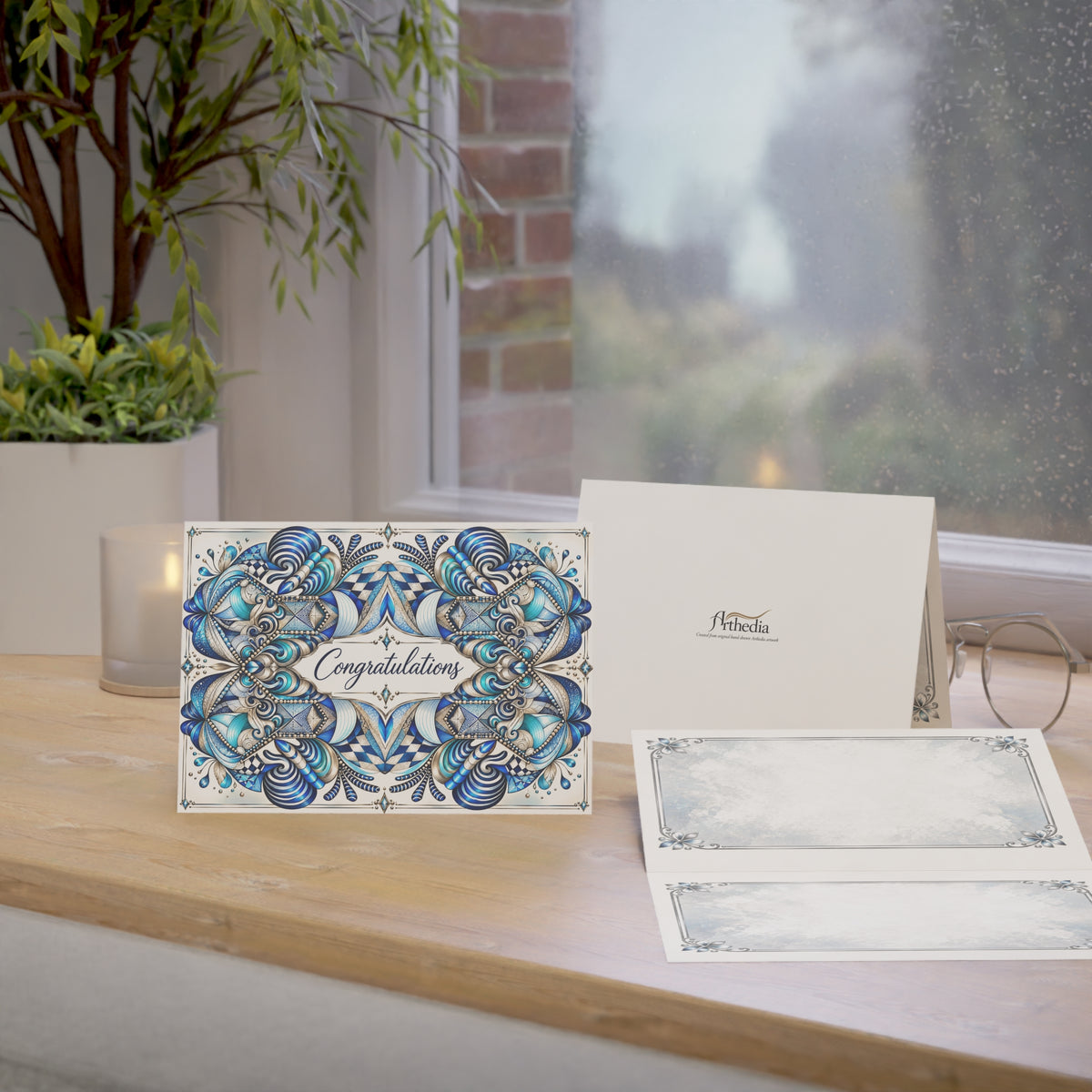 Silver Reflections — Congratulations Greeting Card