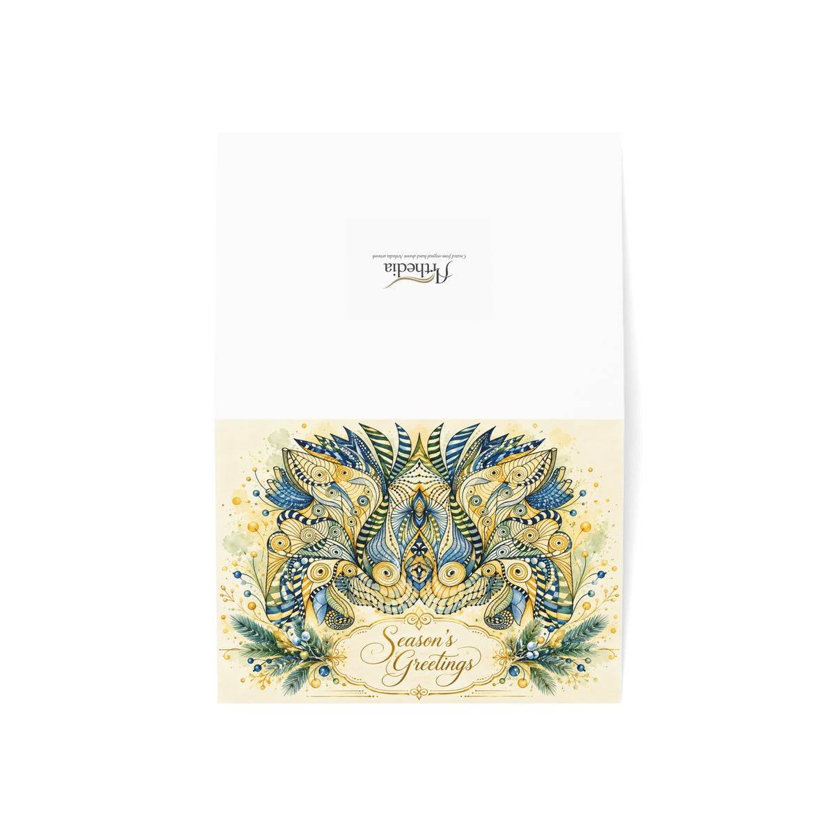 Golden Evergreen — Season’s Greetings Card