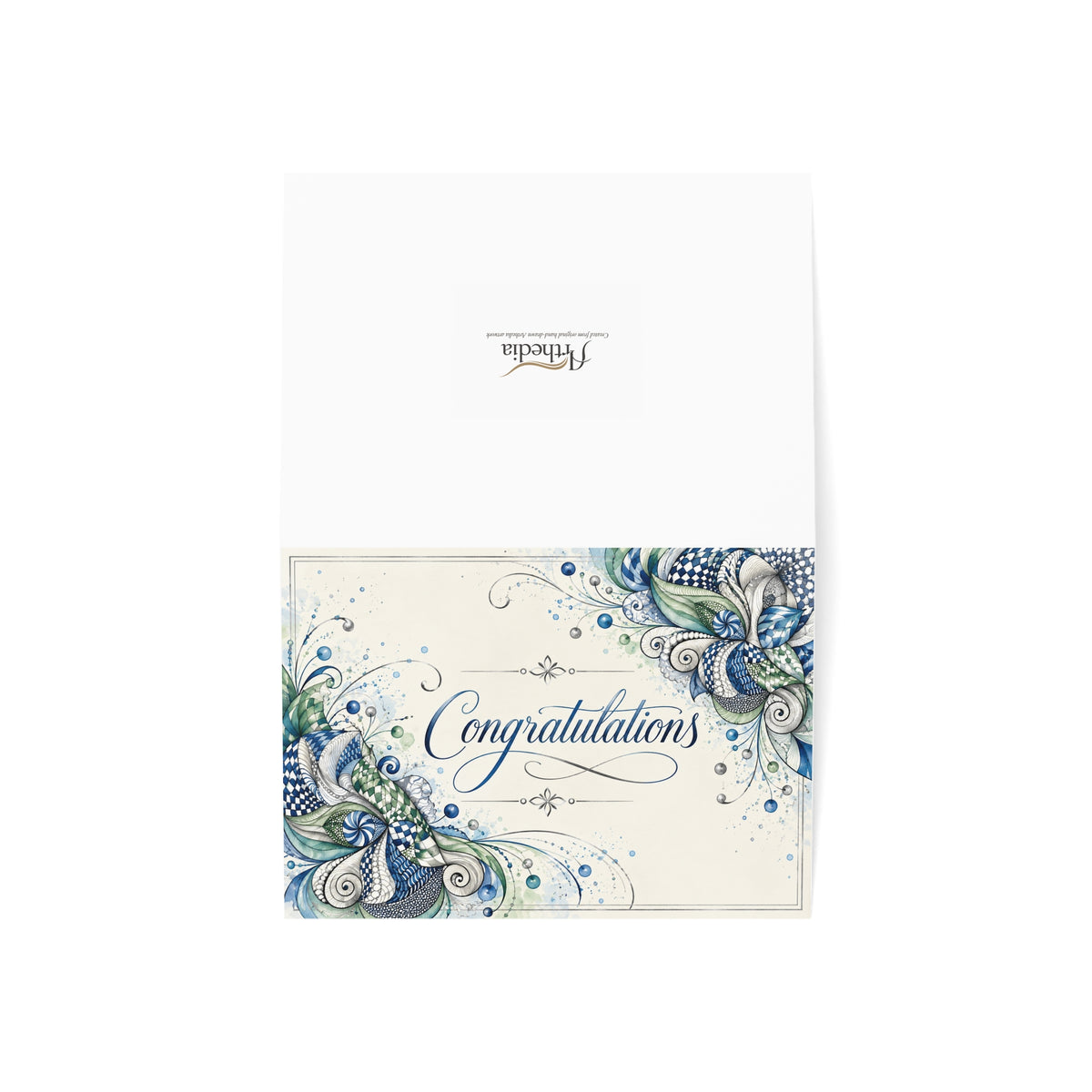 Celebration in Blue — Congratulations Greeting Card