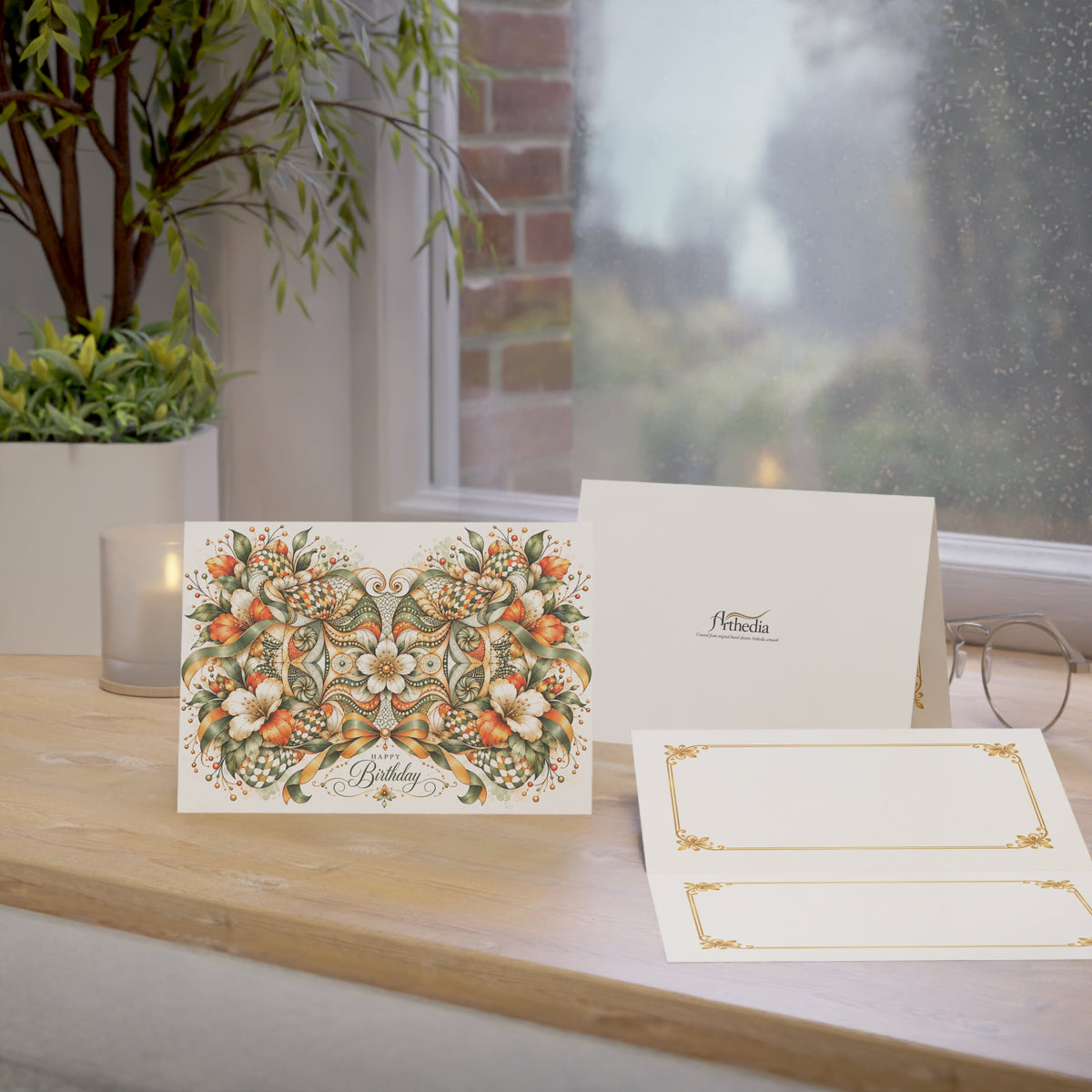 Sage Celebration — Happy Birthday Greeting Card