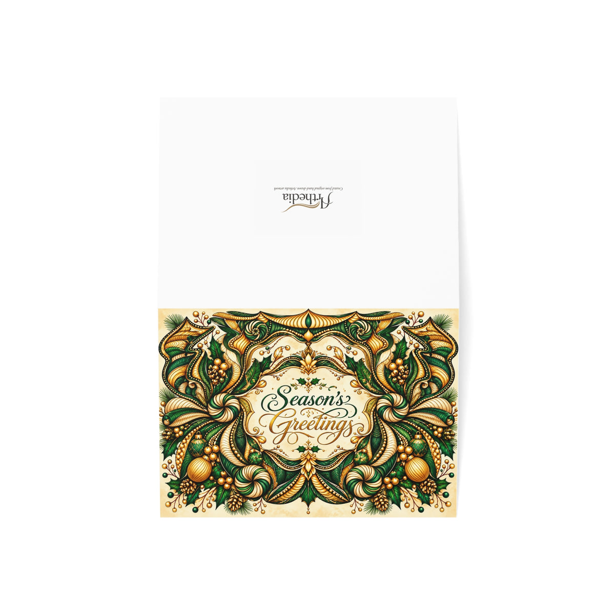 Evergreen Elegance — Season’s Greetings Card