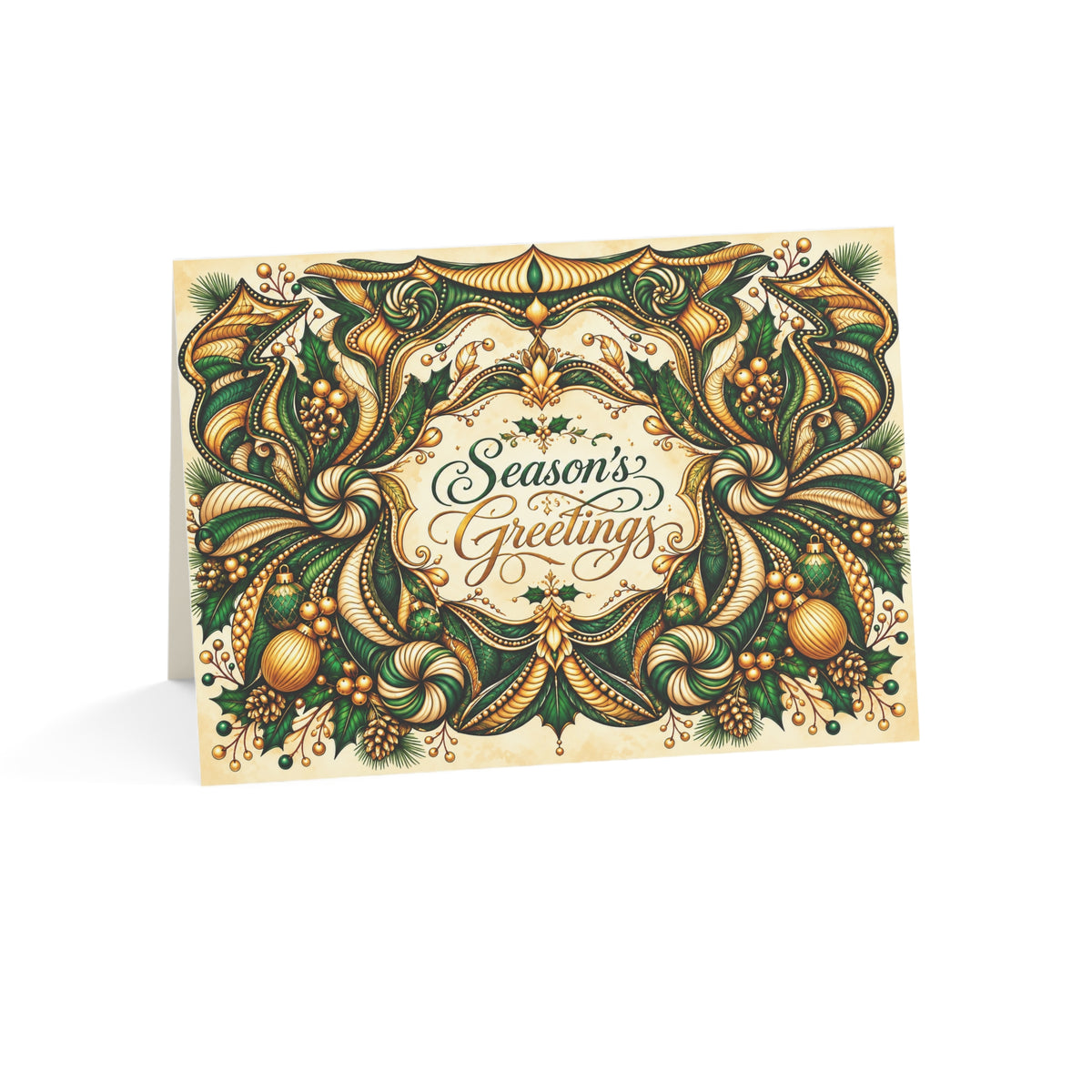 Evergreen Elegance — Season’s Greetings Card