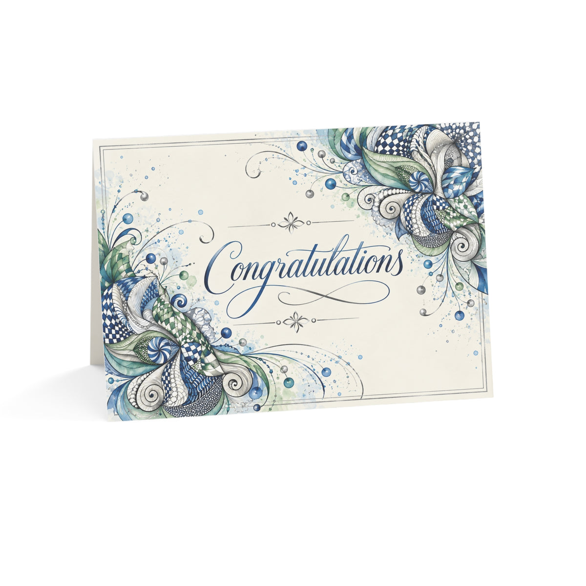 Celebration in Blue — Congratulations Greeting Card